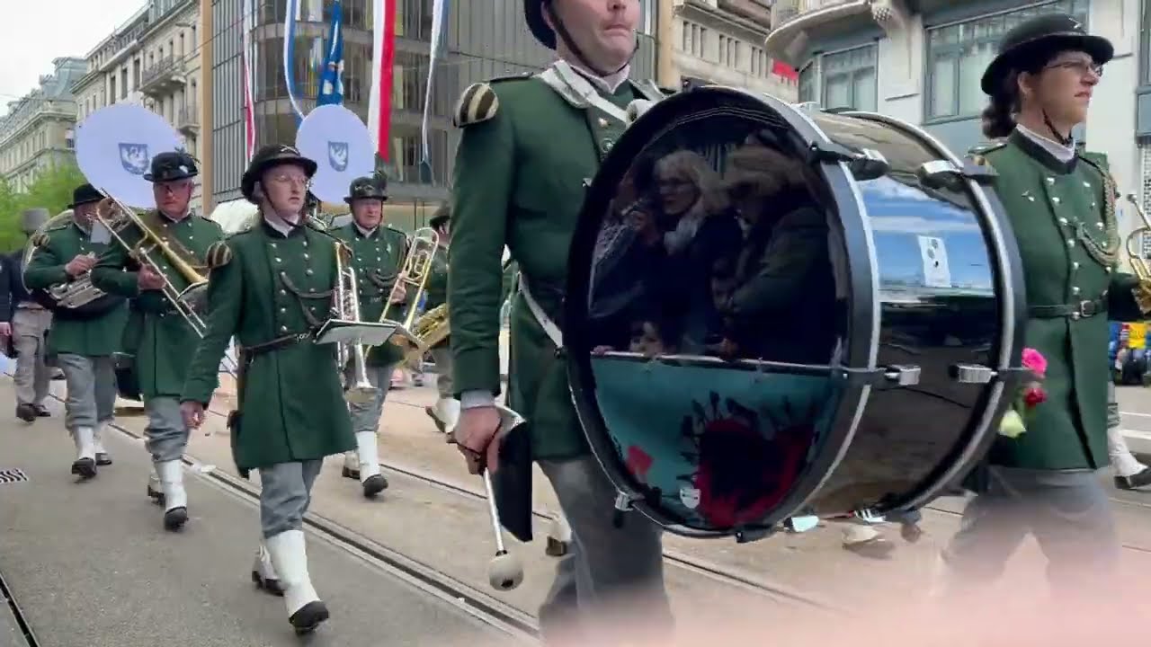 Sechseläuten 2024 in Zurich Switzerland, Zunftspiel / Marching Bands