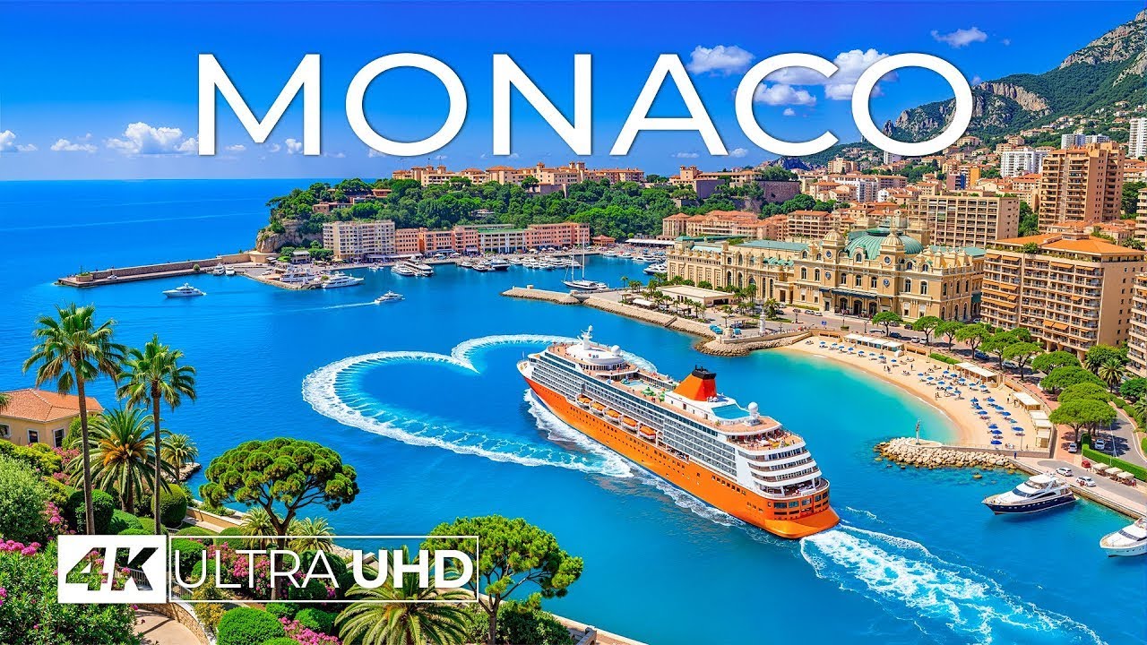 [4K] Monaco 🇲🇨 Ultimate Luxury Coastline, Superyachts & Iconic Views Aerial Journey