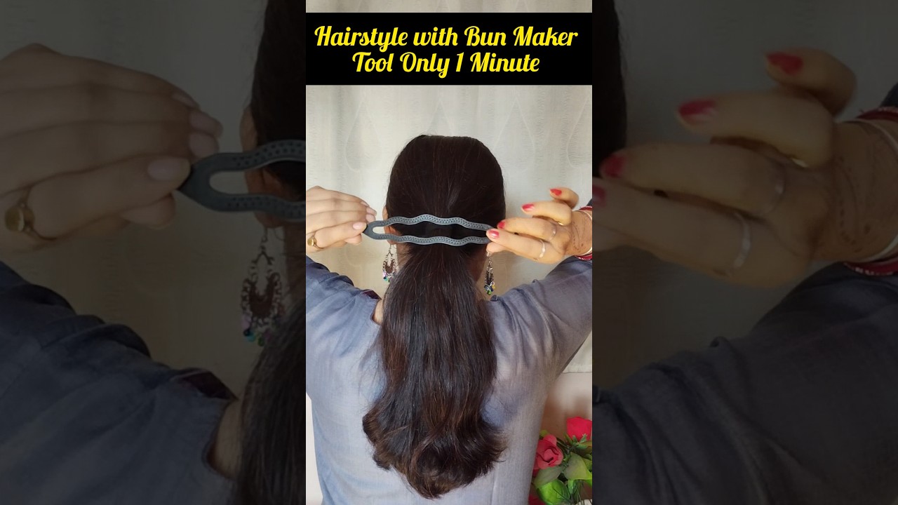 very easy hairstyle with magic bun maker tool 🥰 