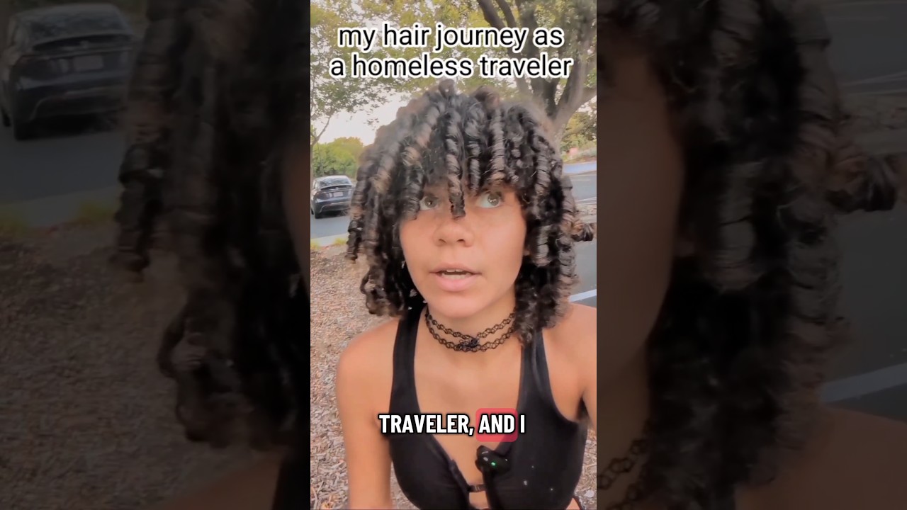 now here I am :D #homeless #survival #nomad #afro #curlyhair