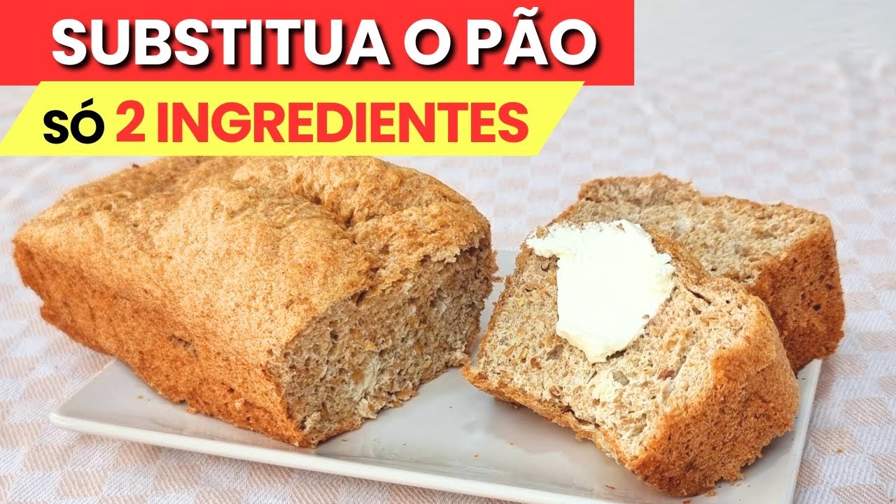 PÃO ZERO CARBOIDRATOS de 2 INGREDIENTES! Fácil, Sem Farinha, + Fibras e Proteínas (Low Carb)