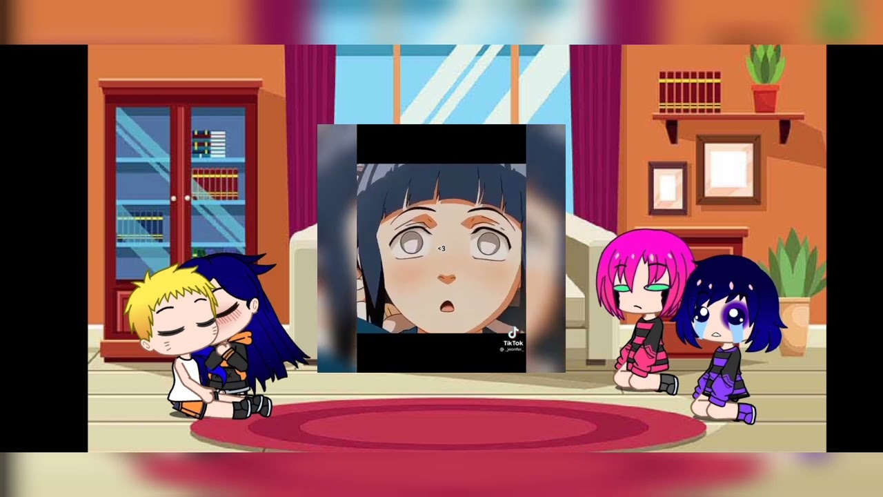 naruto+satsuki+sakura+hinata reaccionan (sasunaru) y (sakuhina)