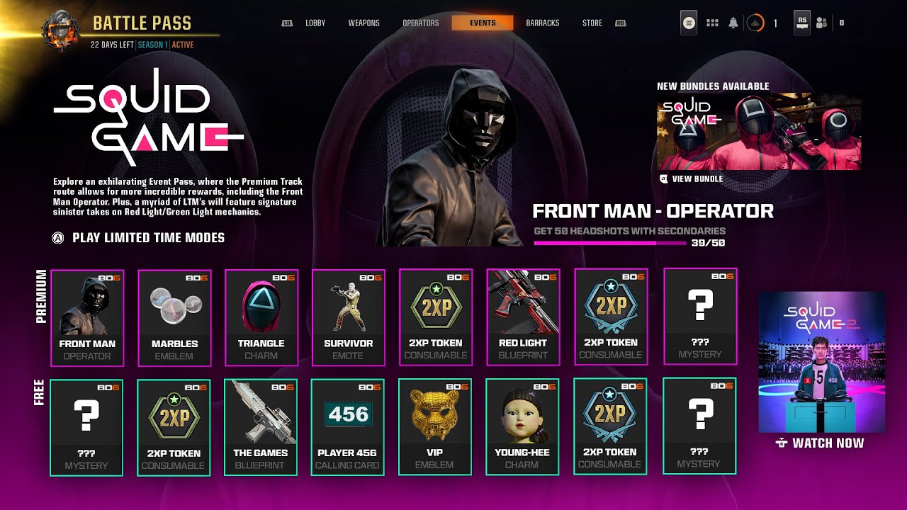 NEW Black Ops 6 Squid Game Event Pass & Premium Upgrade&hellip; (EARLY REVEAL)