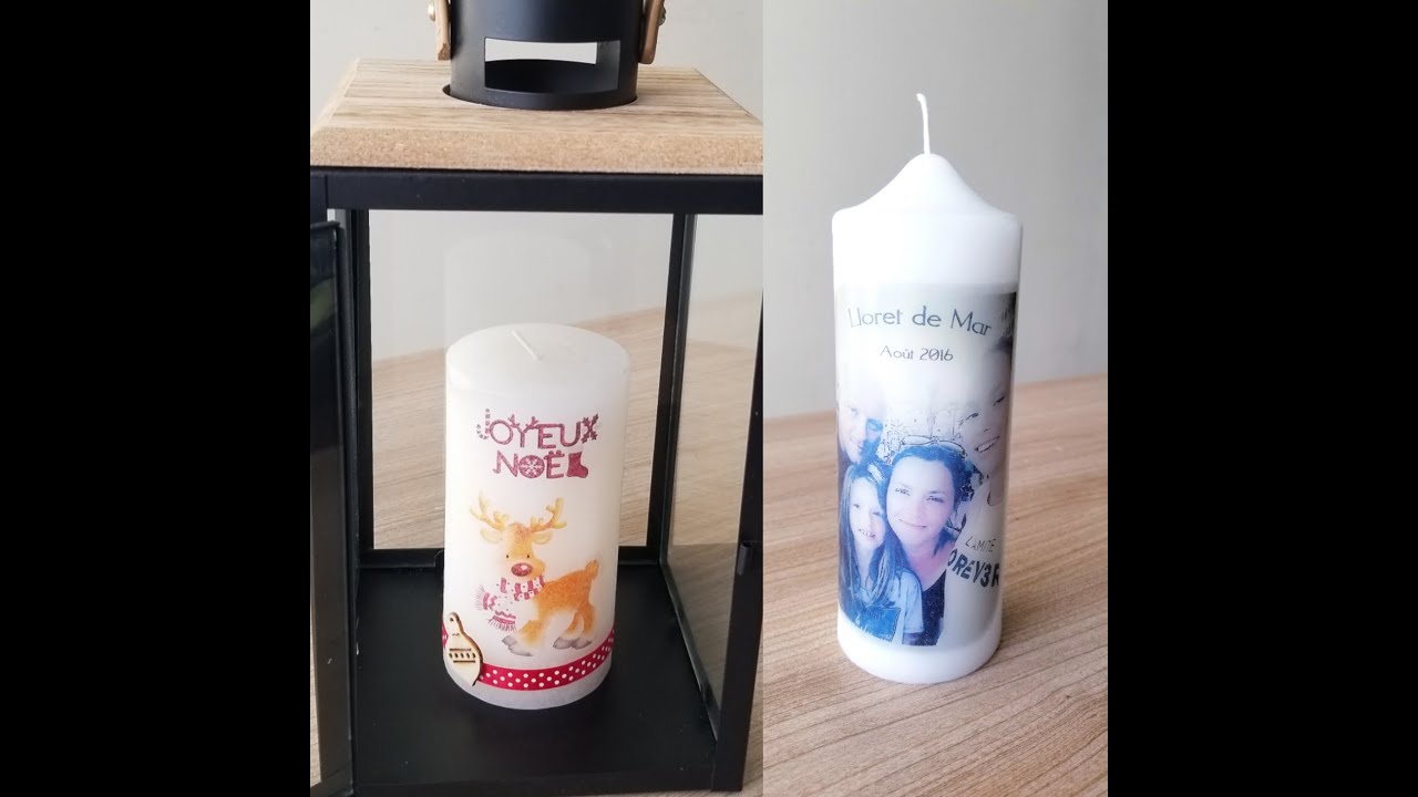 Transfert image ou photo sur bougie / Image or photo transfer on candle