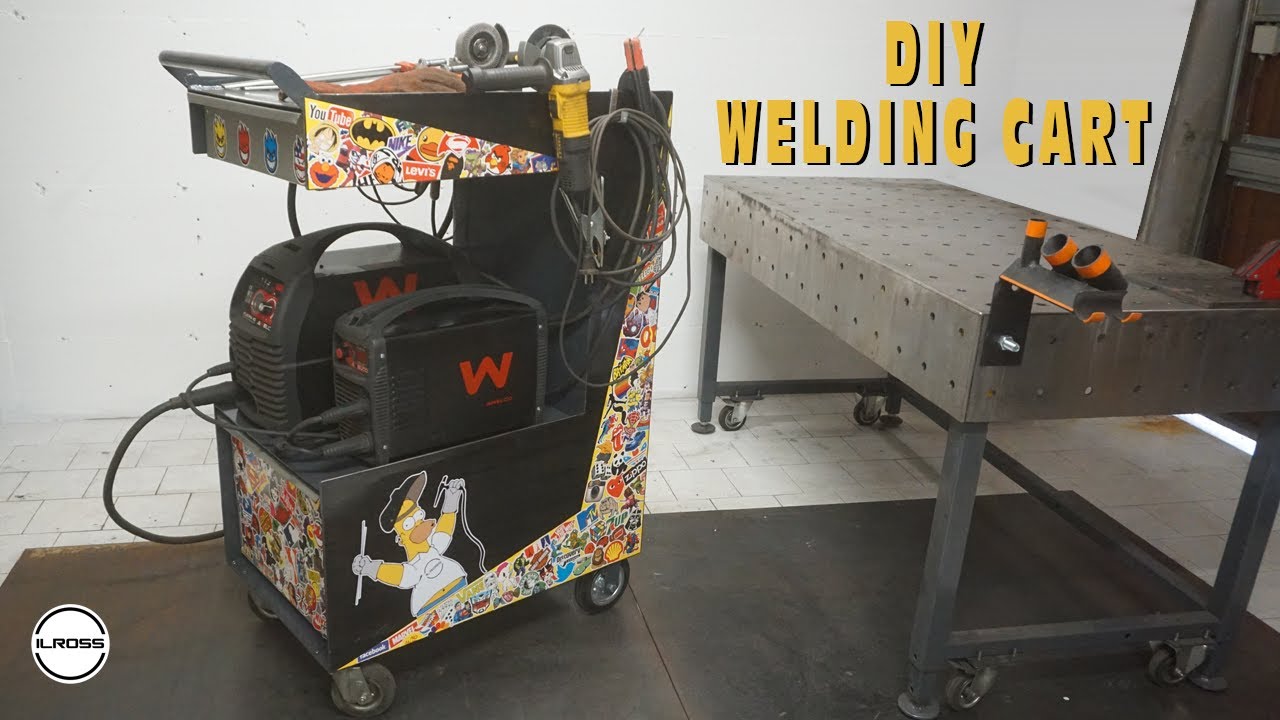 carrello porta saldatrici fai da te - diy welding cart