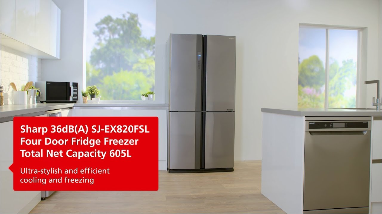 Sharp SJ-EX820FSL Four Door Fridge Freezer EN