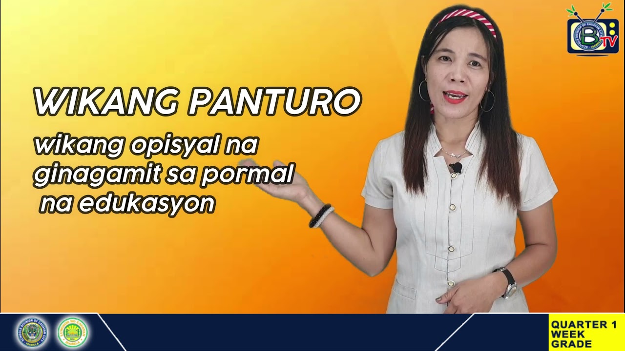 Konseptong Pangwika (Pambansang Wika, Wikang Opisyal at Wikang Panturo)