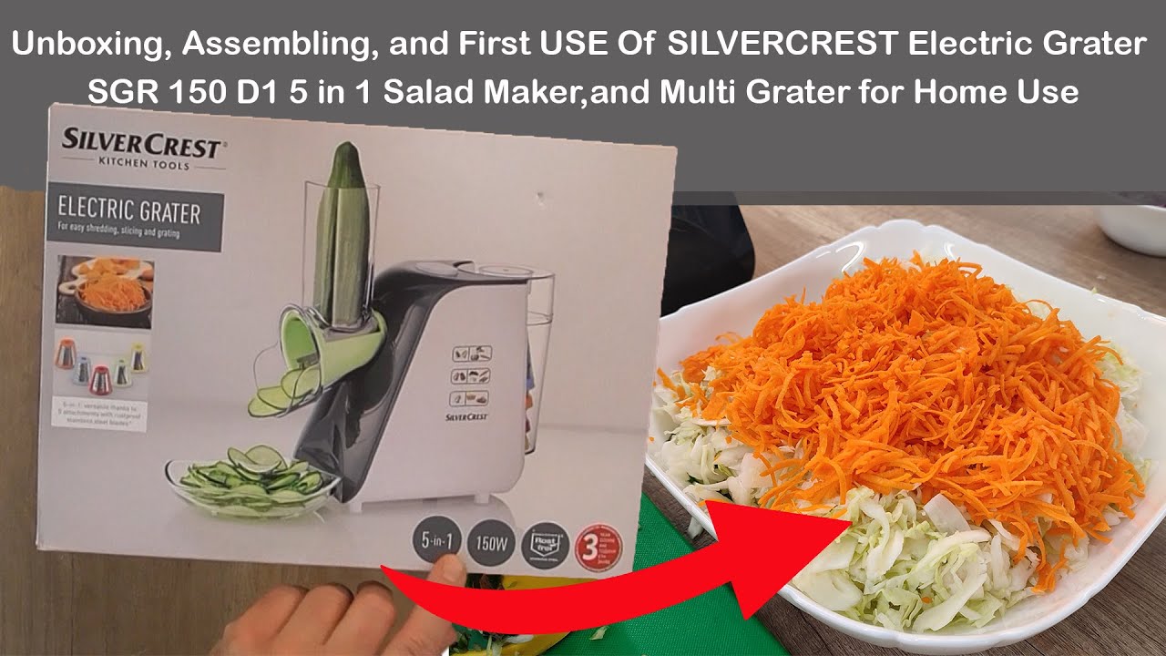Unboxing and Testing  SILVERCREST Electric Grater SGR 150 D1