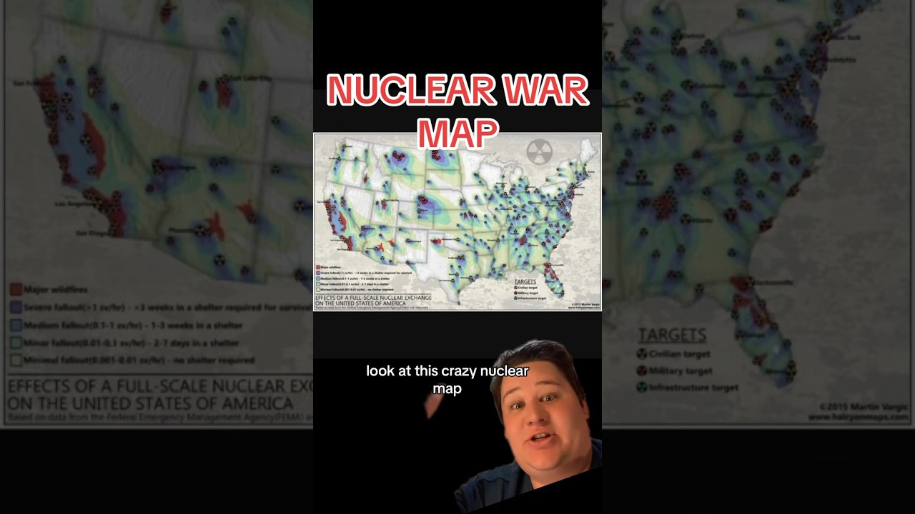 NUCLEAR WAR MAP #history #usa #map #nuclear #nuke