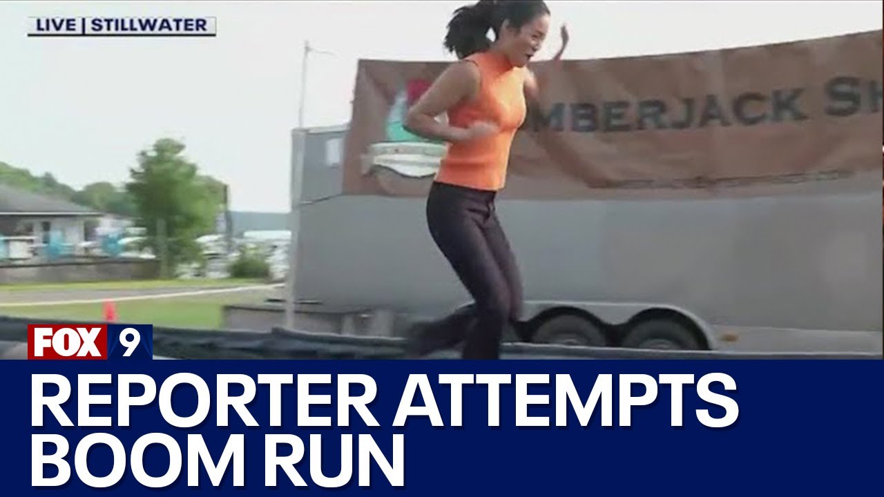 FOX 9 reporter attempts Boom Run in Stillwater