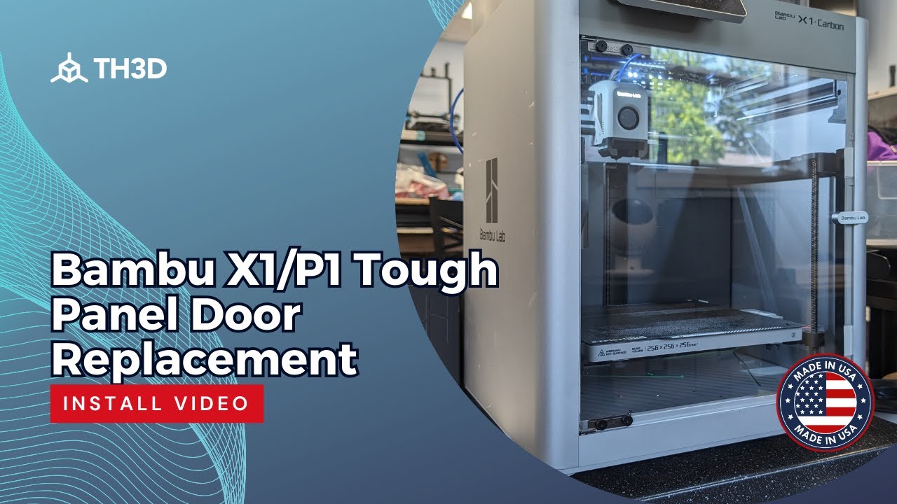 Bambu X1/P1 Tough Panel Door Replacement - Clear & Durable