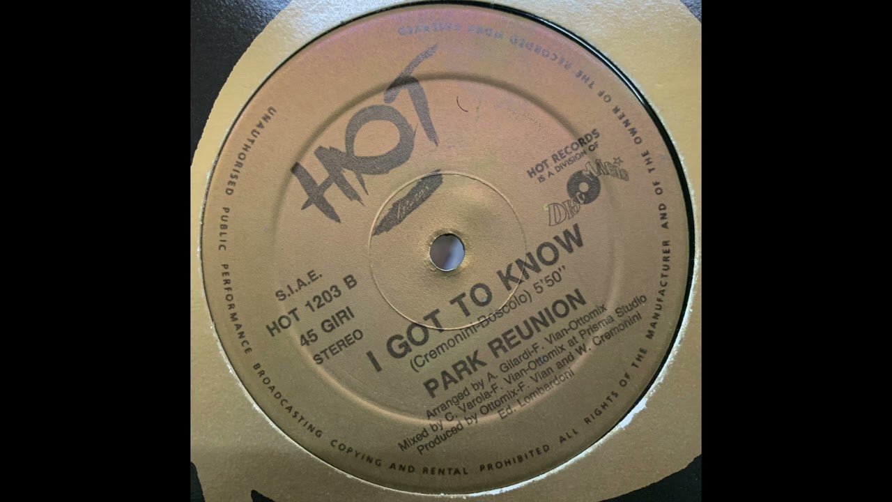 Park Reunion - I Got To Know (B Side) [Hot Records 1990]