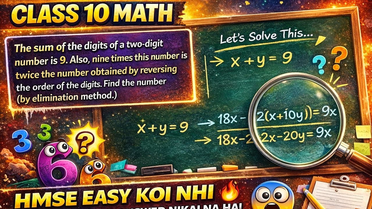 The sum of the digit of two digit number is 9 . Also ,nine times this number is twice the number