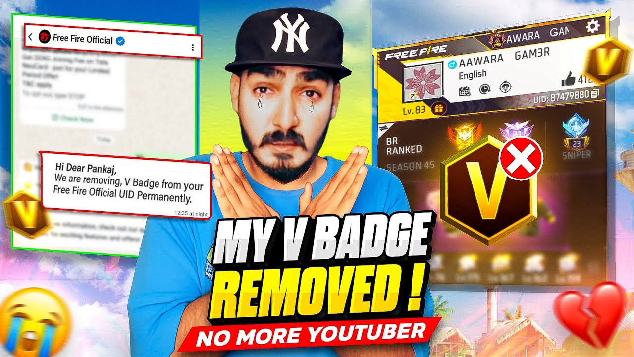 Removed Aawara007 V Badge 💔 Garena Free Fire