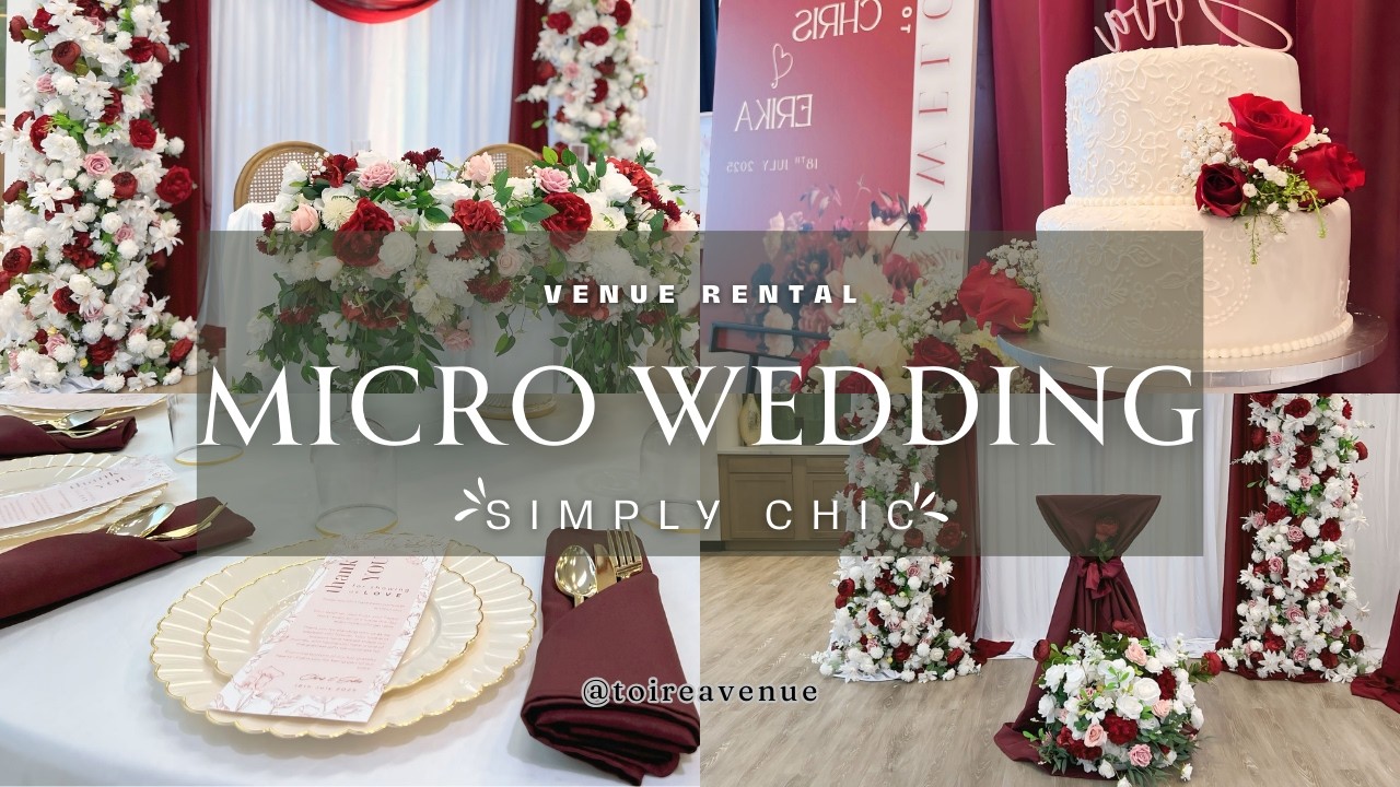 Wedding & Reception | Rustic Red Themed | Micro Venue Rental| Toire Avenue Micro Venue | Northern VA