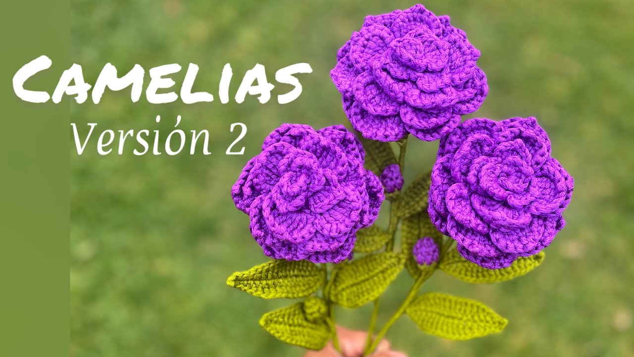 Camelia a crochet-Versión 2
