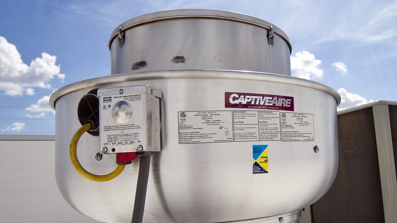 Changing commercial exhaust hood Motor
