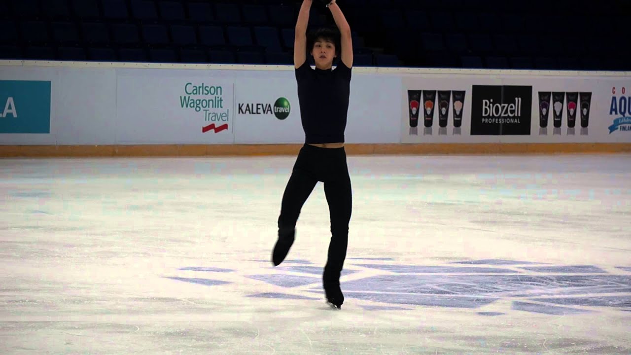 Yuzuru Hanyu  Finlandia Trophy practiceゆづフィン杯FP練習2013.10.04 羽生結弦