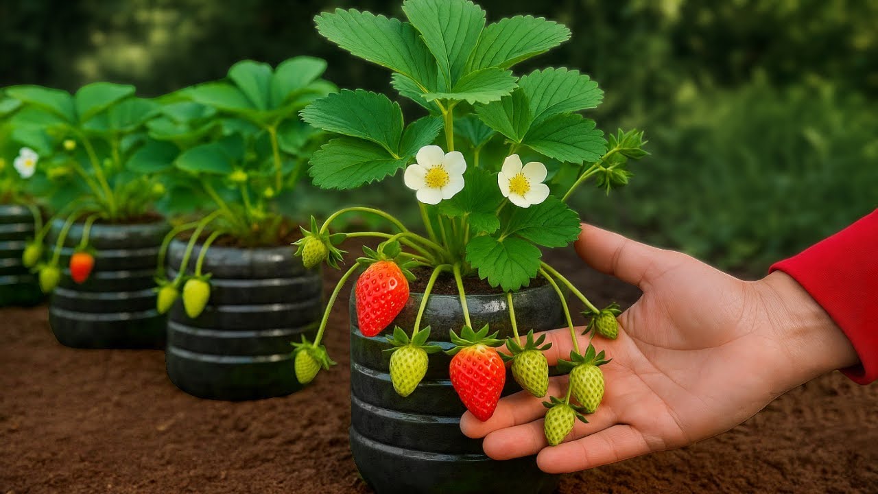 🍓Как выращивать и удобрять клубнику (избегайте муравьев)R