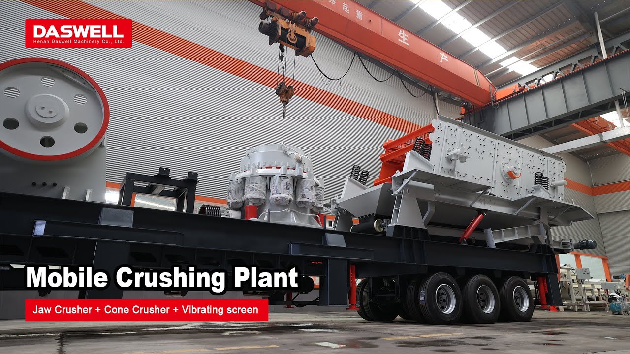 Display and loading of Daswell mobile crushing plant
