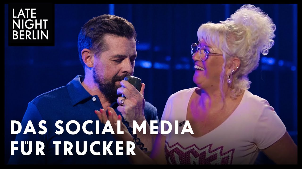 Trucker Babe Bettina und Klaas testen CB-Funk im Studio | Late Night Berlin