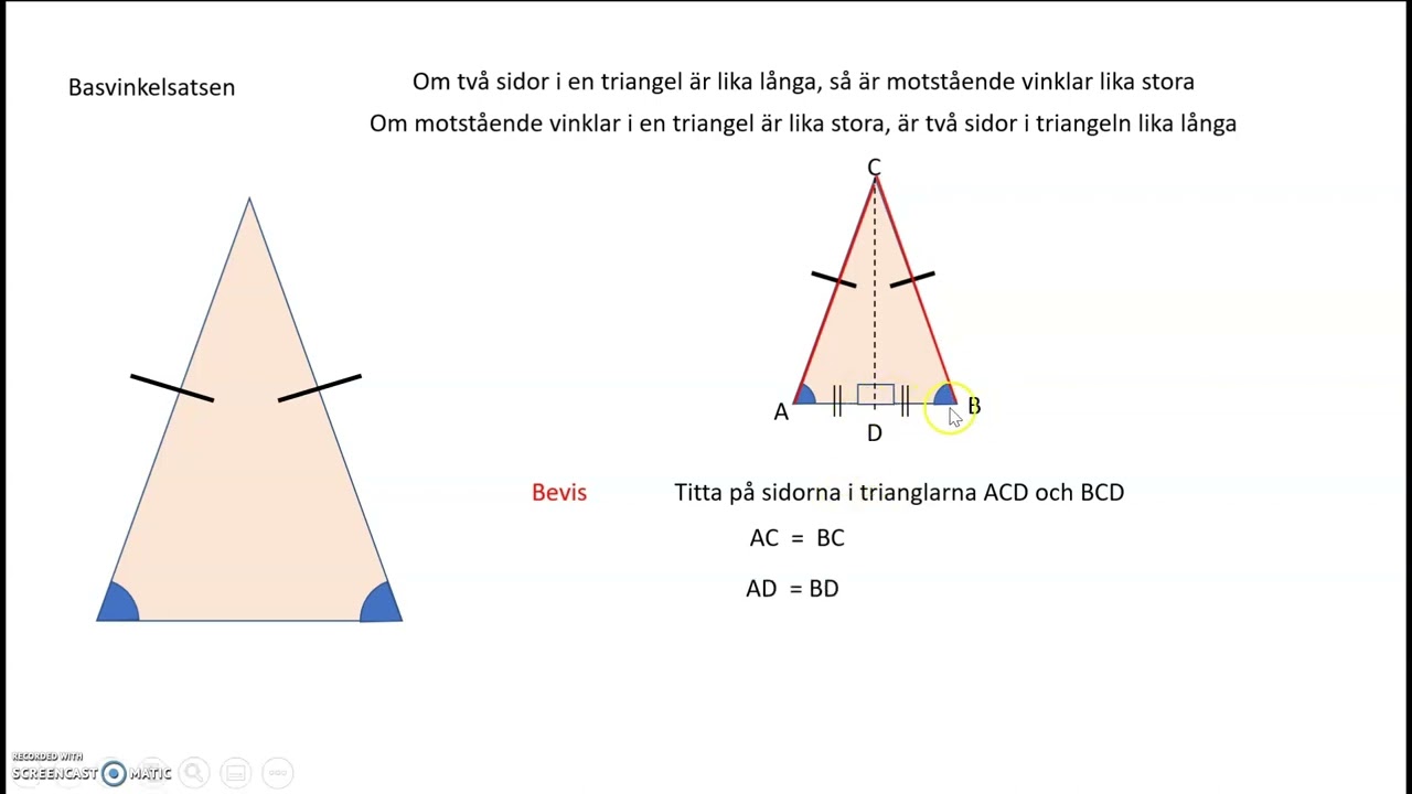 Satser om kongruens hos trianglar