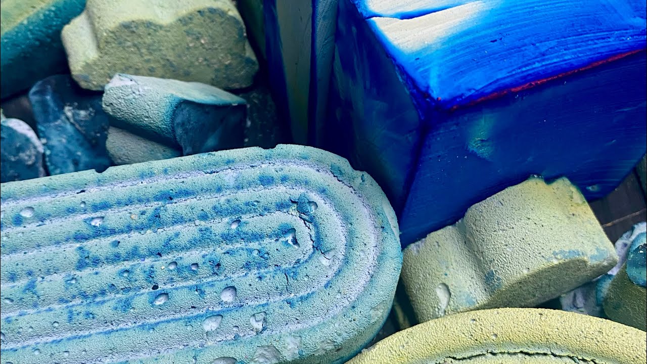 Blue variety crush || Textures reforms || Dyed blox || ASMR || Gymchalk