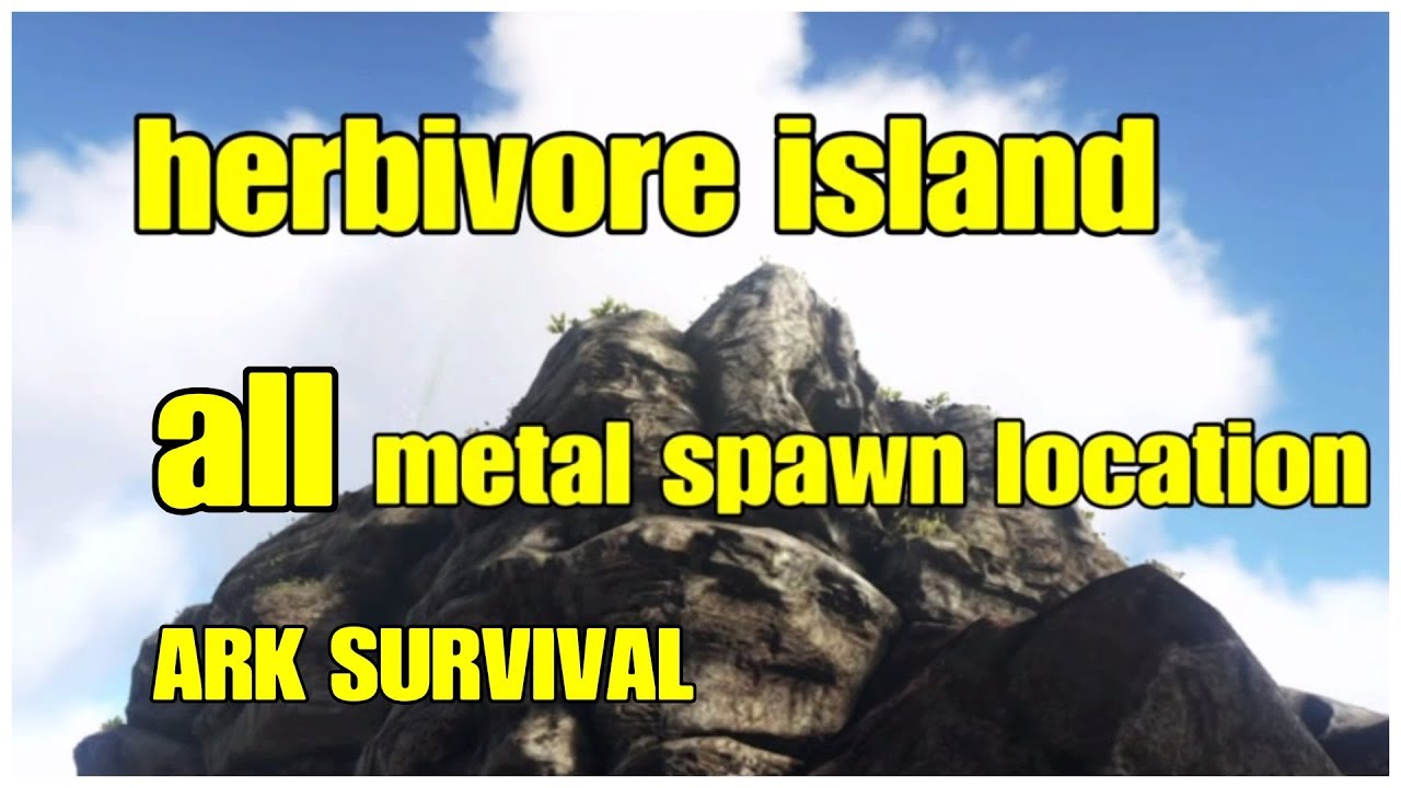 ARK All Metal Spawn Locations on Herbivore Island Guide