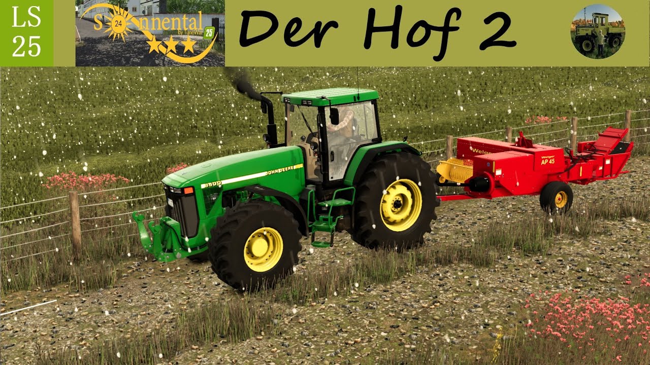 LS25 Der Hof 2  #038  HD Ballenpresse mit Schleuder kommt an den Hof