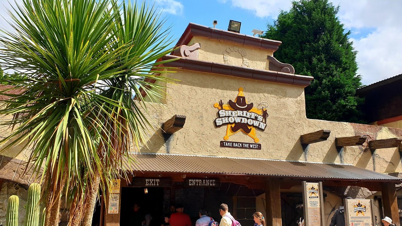 Sheriffs Showdown Drayton Manor Park interactive Wild West Shooting Ride POV 2019 Take back the west