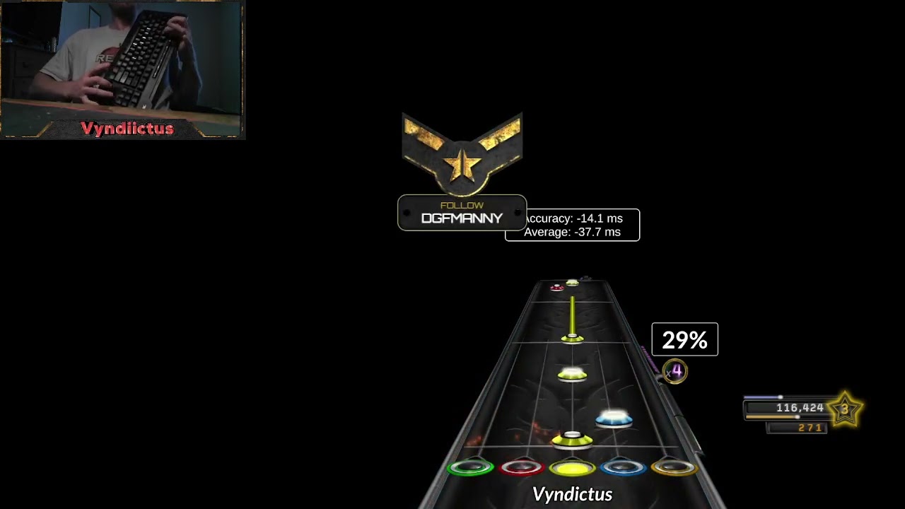 Clone Hero on Keyboard - School of Rock (697 Note Streak)
