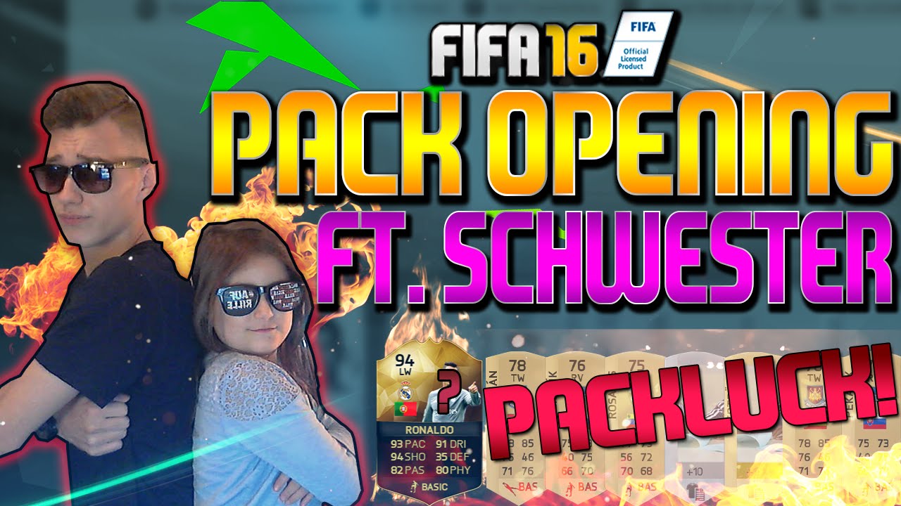 PACKLUCK FT. SCHWESTER FIFA 16!!! FIFA 16 ULTIMATE TEAM PACK OPENING MIT KLEINER SCHWESTER