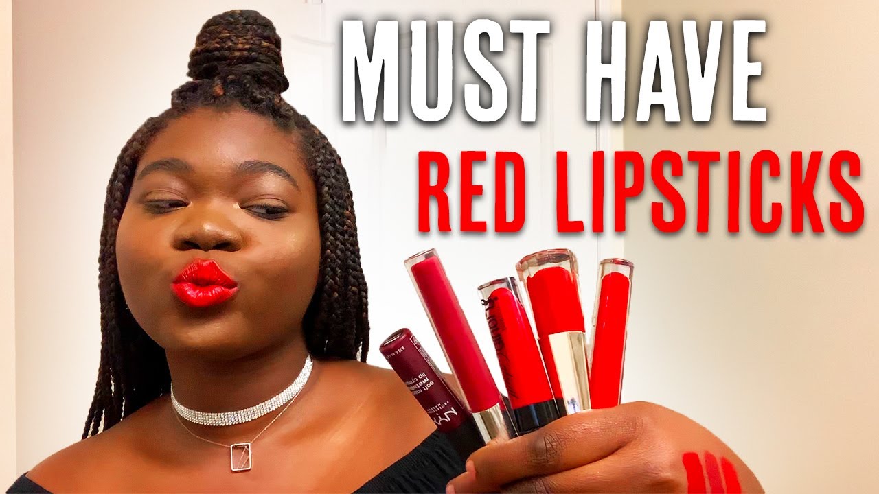 5 RED LIPSTICKS for DARK SKIN | BEST Red Lipsticks for Black Women | Looks By Naheemah