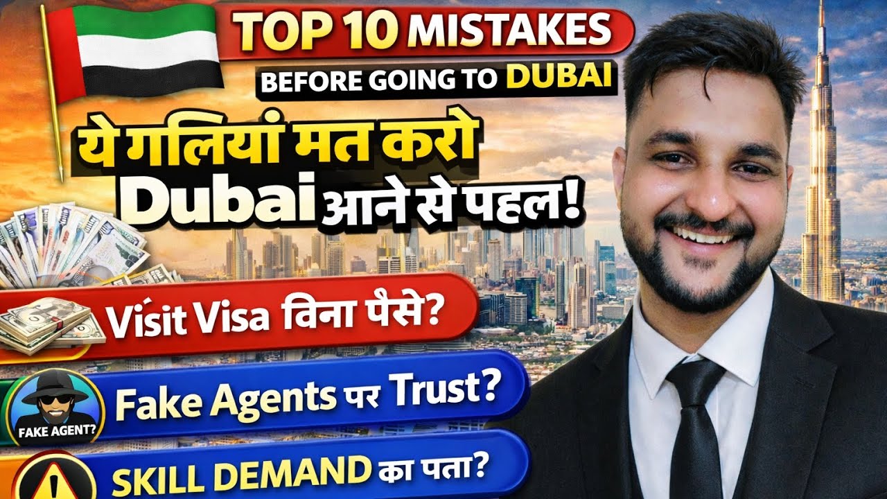 Top 10 Mistakes Before Coming to Dubai 🇦🇪 | Visit Visa Without Money? Fake Agents Scam!😱 #dubaijobs 