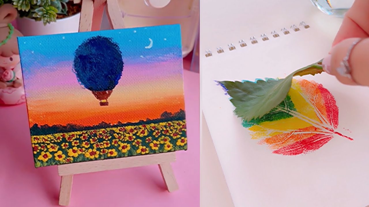 Bright & Easy Painting Ideas | how to paint for Beginners step by step