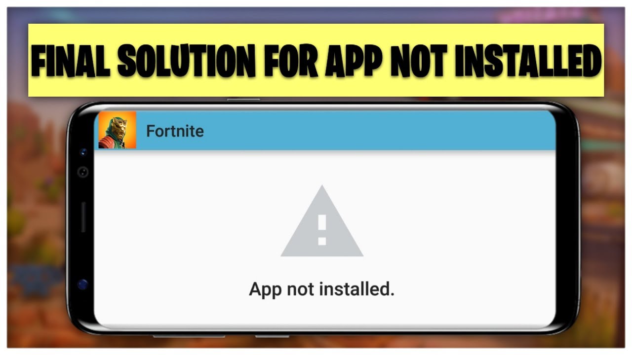 *NEW* FIX APP NOT INSTALLED 😱 IN FORTNITE ANDROID FIX IT NOW* !