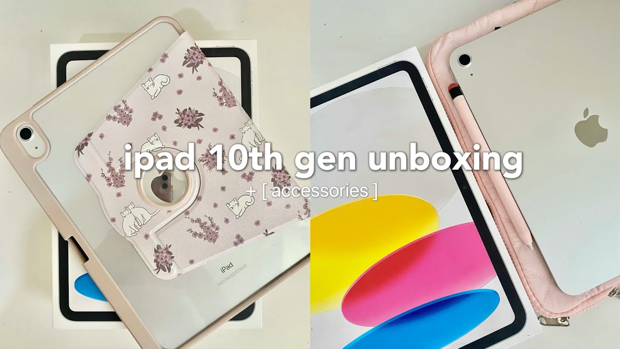 ipad 10th generation unboxing [ silver ] apple pencil dupe + accessories📦💗