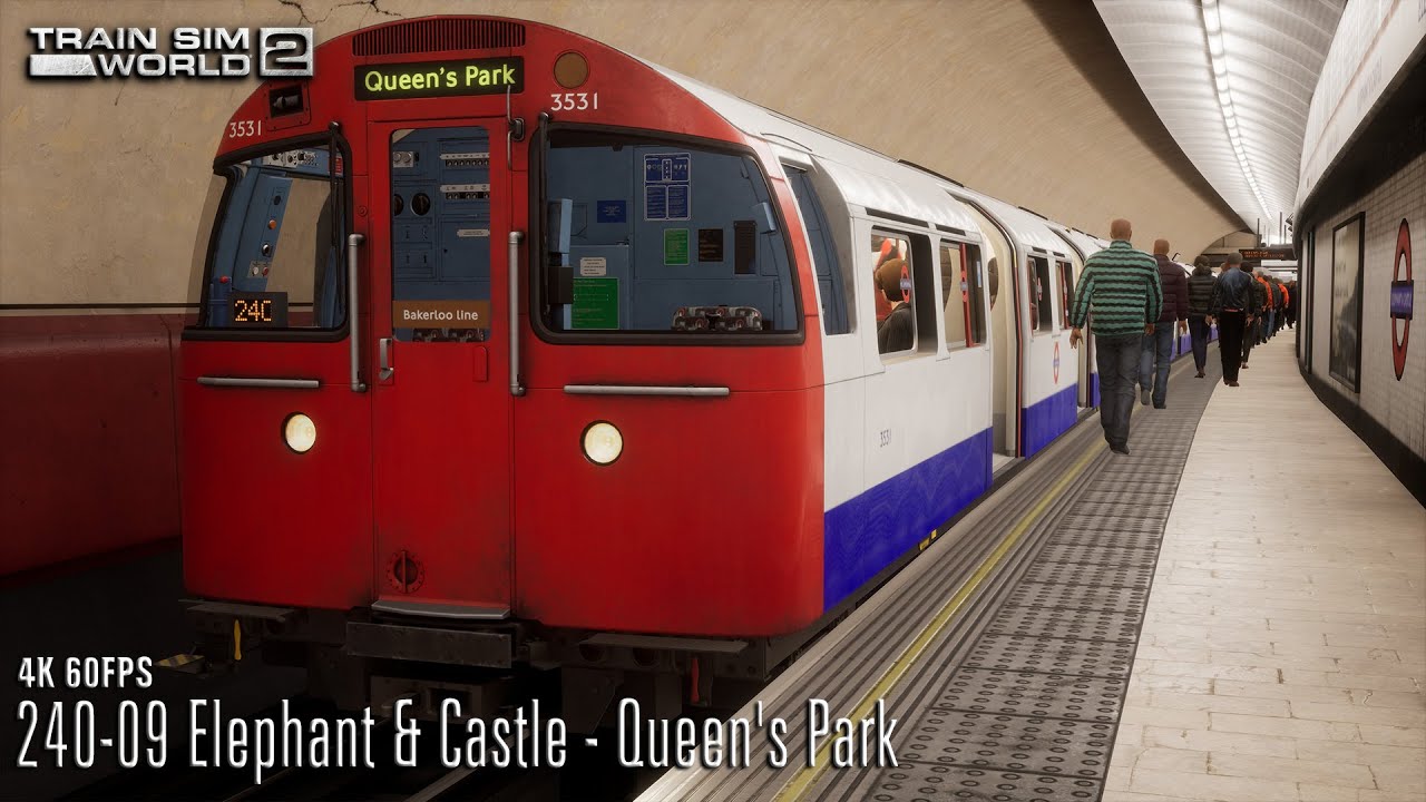 240-09 Elephant & Castle - Queen's Park - Bakerloo Line - 1972 Stock MkII - Train Sim World 2