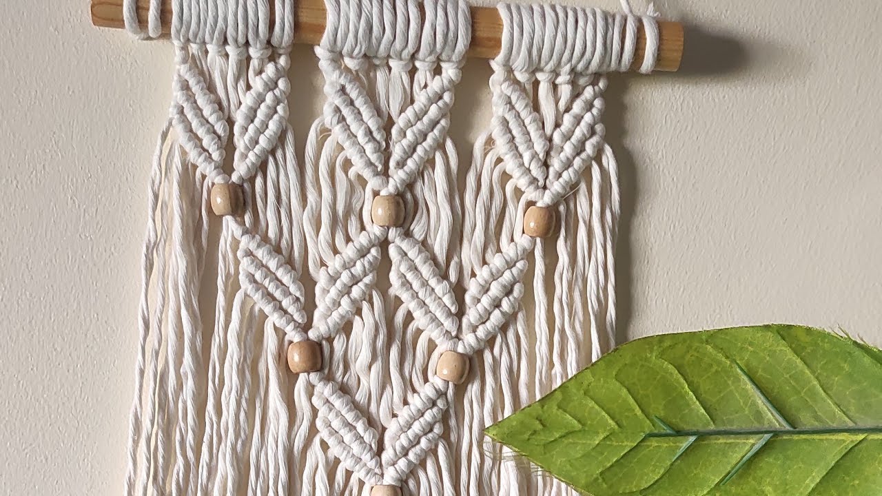 جداريه مكرميه بالتفصيل وبمقاسات الخيوط #مكرمية