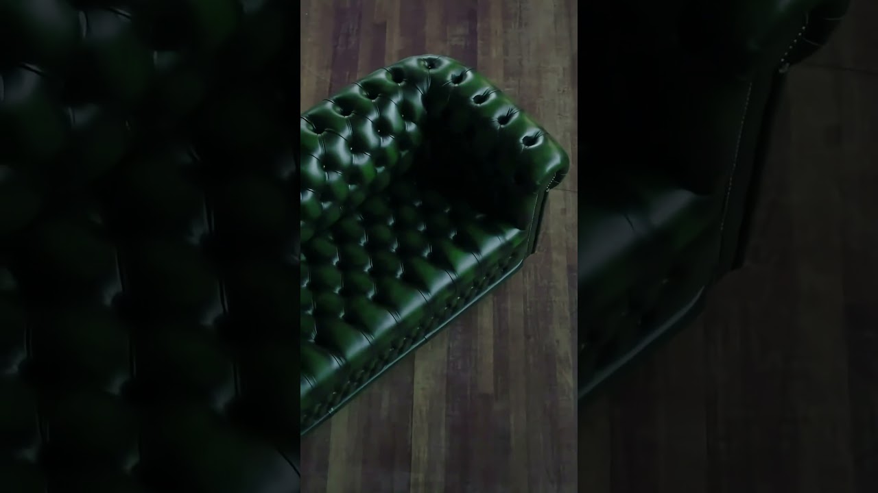 Luxury Seating: Jade Green Chesterfield Sofa!
