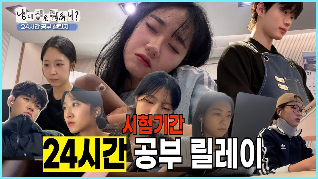 [냥대생은 뭐하니?] 24시간 릴레이 공부 브이로그 | 한양대생들의 시험기간 생존기