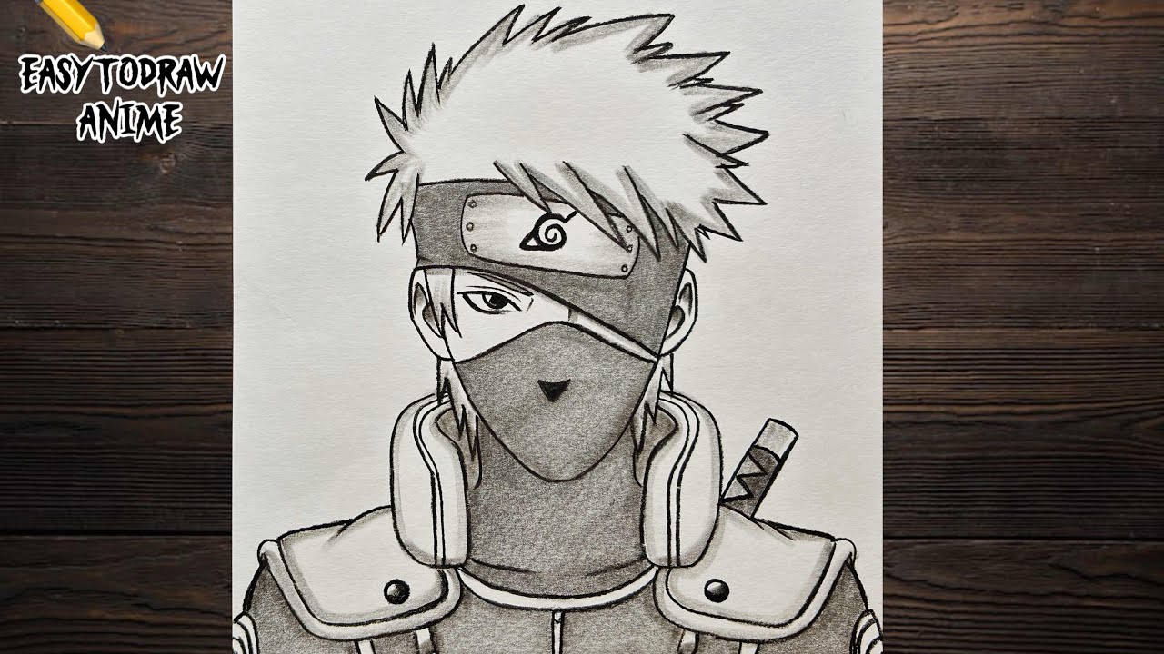 How to draw  Kakashi Hatake || Naruto drawing tutorial for beginners || Easy anime drawing 