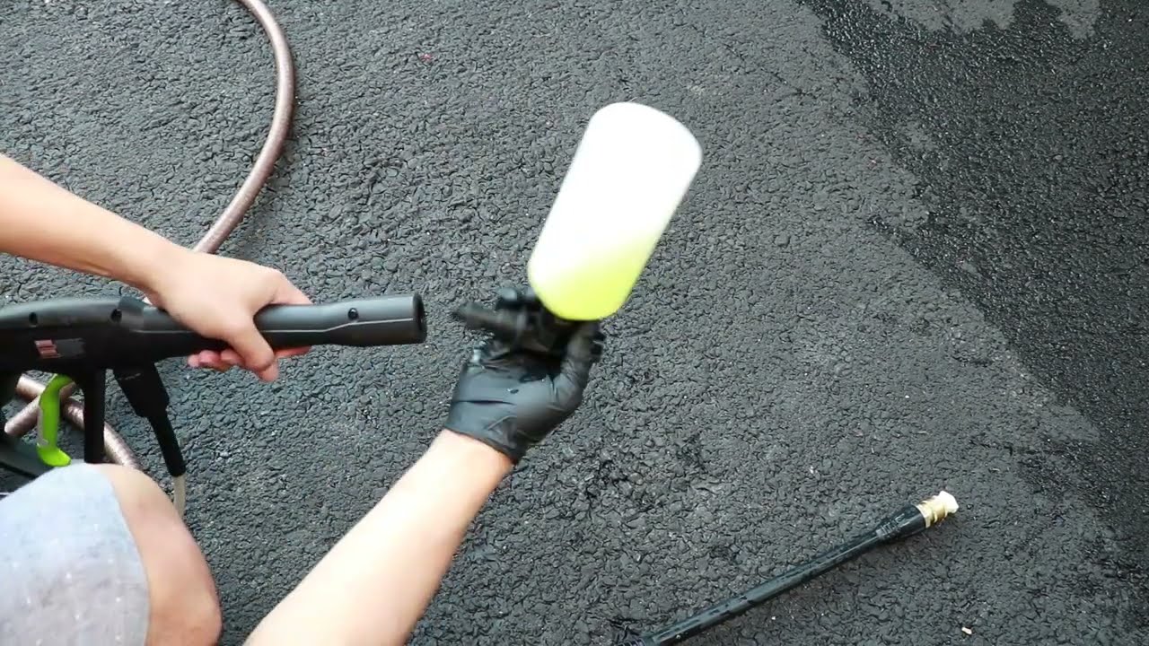 How to use Greenworks Pressure Washer Foam Cannon