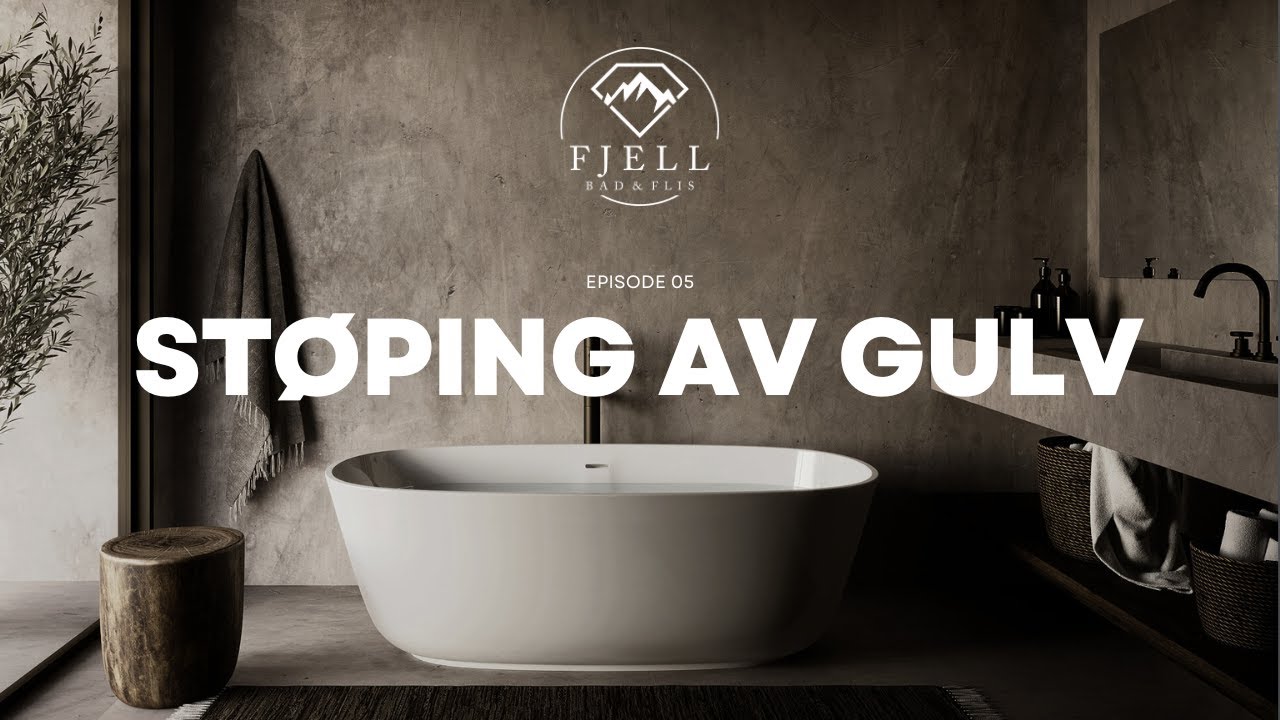 Totalrenovering av bad - Fase 5: Støping av gulv