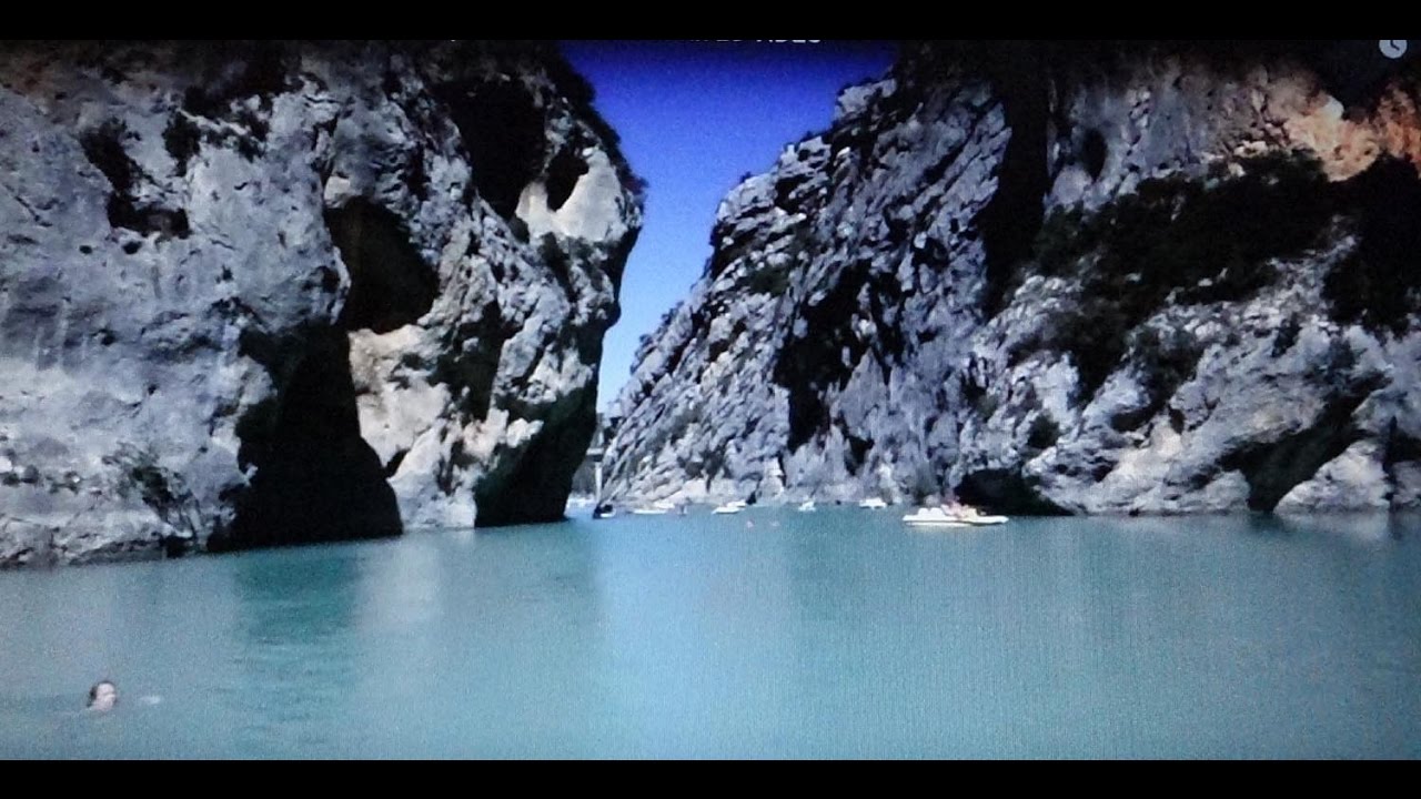 Gorges du Verdon grand canyon découvert depuis le lac de Ste Croix LC VIDEO