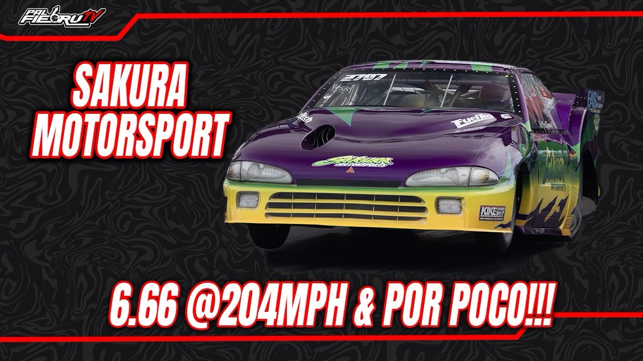 Sakura Motorsport - New Récord y la Salvada del Año🤯 6.66@204mph poder 4g63 Mitsubishi en Salinas PR