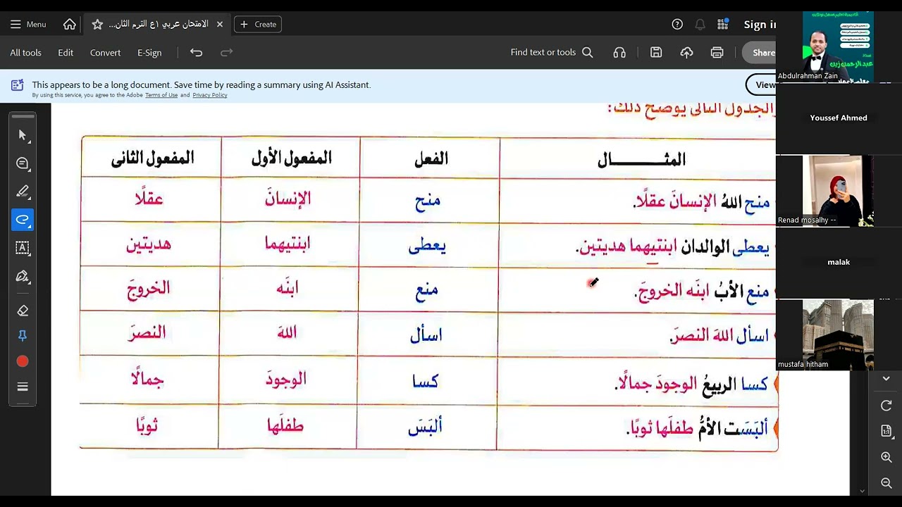 أفعال تنصب مفعولين ليس أصلهما المبتدأ والخبر | الصف الأول الإعدادي 2026 | شرح سهل