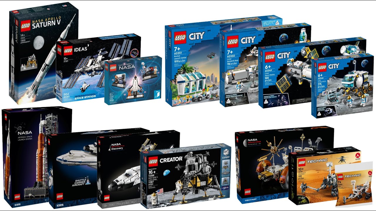 All LEGO NASA sets released 2017 - 2025 Compilation/Collection Speed Build