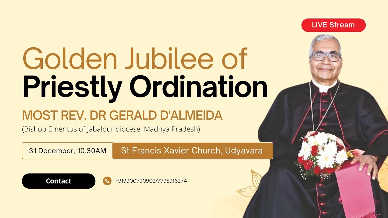 Golden Jubilee of Priestly Ordination Celebration -Rev. Dr. Gerald D’Almeida | 31.12.2024 | 10:30AM