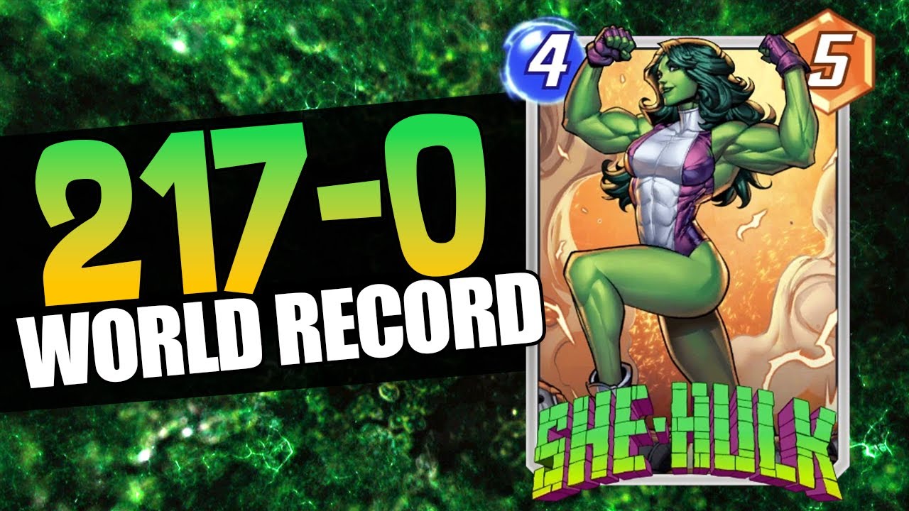 217-0 SHE HULK WORLD RECORD! BEST SHE HULK EARLY POOL 3 DECK | Marvel Snap